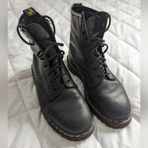 Leather Dr. Martens combat boots